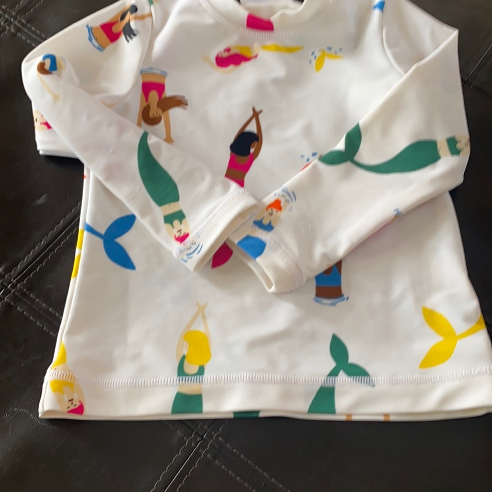 Hanna Anderson girl size 3 swimsuit top mermaids - Picture 1 of 4